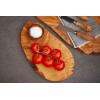 imageThirteen Chefs Olive Wood Cheese Board 12 Inch Long  Beautiful Wooden Serving Board for Charcuterie Snacks Appetizers and Parties  Tramanto
