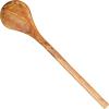 imageTramanto Olive Wood Round Spoon Beautiful HandCarved For Mixing Stirring and Serving 12 inches1pc Round Spoon