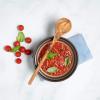 imageTramanto Olive Wood Round Spoon Beautiful HandCarved For Mixing Stirring and Serving 12 inches1pc Round Spoon