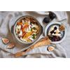 imageTramanto Olive Wood Round Spoon Beautiful HandCarved For Mixing Stirring and Serving 12 inches1pc Spatula