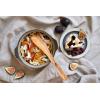 imageTramanto Olive Wood Round Spoon Beautiful HandCarved For Mixing Stirring and Serving 12 inches1pc Spatula