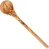 imageTramanto Olive Wood Round Spoon Beautiful HandCarved For Mixing Stirring and Serving 12 inches1pc Round Spoon