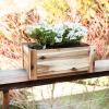 imageThirteen Chefs Villa Acacia Wooden Planter Box  17 Inch Rectangular Wood Planter for Garden Patio Window Home Decor  Acacia Wood Plant Stand for Indoor or Outdoor Gardening