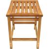 image:imageThirteen Chefs 18 Inch Wooden Saddle Seat Shower Stool Backless Low Satori Style