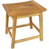 image:imageThirteen Chefs 18 Inch Wooden Saddle Seat Shower Stool Backless Low Satori Style