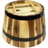 image:imageVilla Acacia Medium Whiskey Barrel Planters Round Wood Planters Set of Two 16 and 13 Inch Diameter