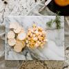image:imageThirteen Chefs 20 x 16 Inch Marble Pastry Board and Cutting Board for Bakers Pastries Chocolate  Large Marble Serving Platter with Feet16L x 12W