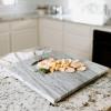 image:imageThirteen Chefs 20 x 16 Inch Marble Pastry Board and Cutting Board for Bakers Pastries Chocolate  Large Marble Serving Platter with Feet18L x 18W