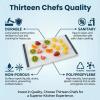 image:imageThirteen Chefs Non Slip Cutting Board 3 Pack Set for Kitchens with Groove  BPA Free and Dishwasher Safe with 16 12 and 10 Inch SizesBlack