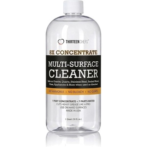 image:imageThirteen Chefs 8X MultiSurface Cleaner Concentrate  Makes 1 Gallon of Cleaner for Kitchen and Bath  Safe for Granite and Quartz Countertops  16oz No Sprayer IncludedConcentrate 32oz