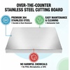 image:imageThirteen Chefs 24 x 20 Stainless Steel Extra Large Cutting Board with Counter Lip  Dough Pastry Vegetables and Meat  Commercial Grade and Food Safe for Kitchens
